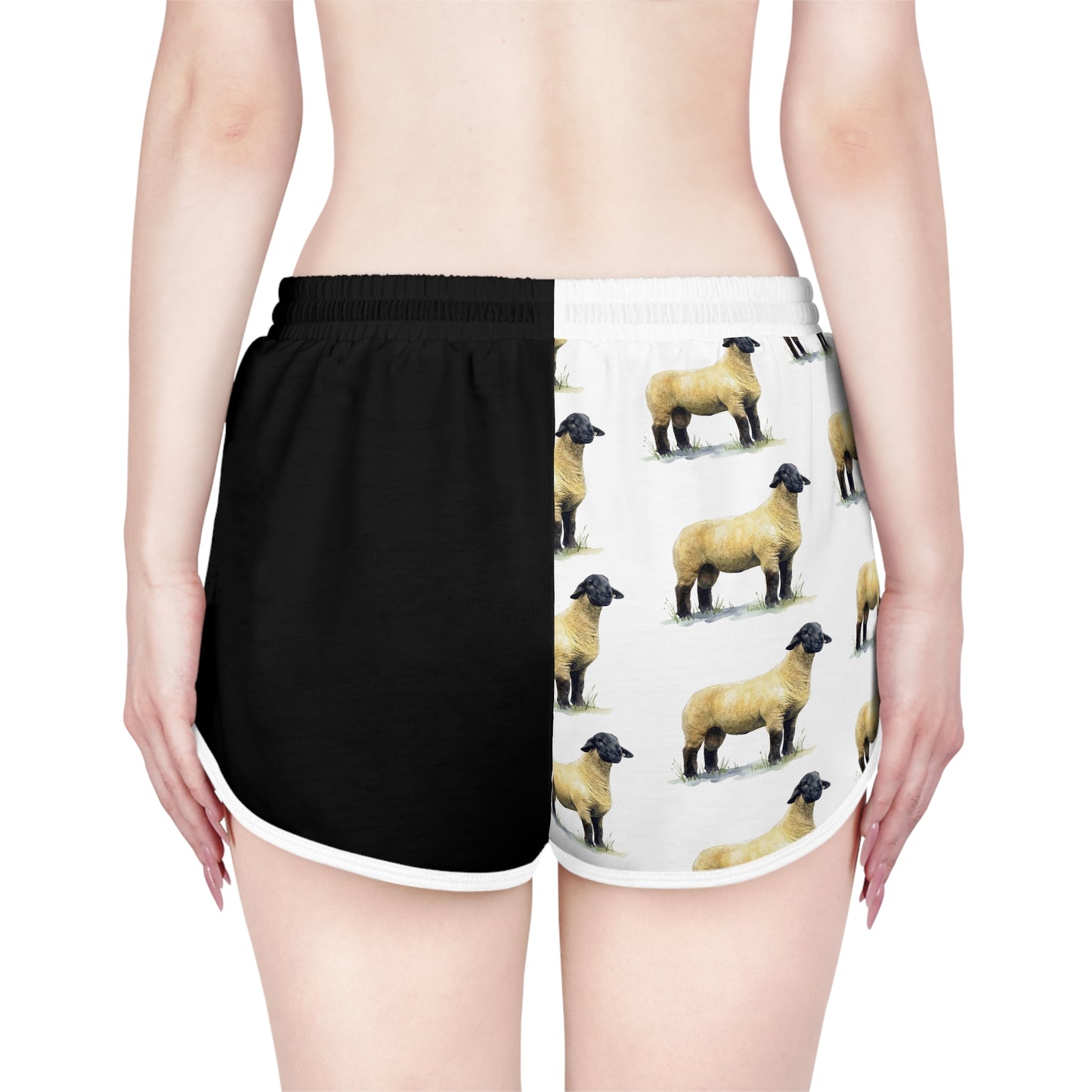 Suffolk Sheep Black & White Relaxed Shorts