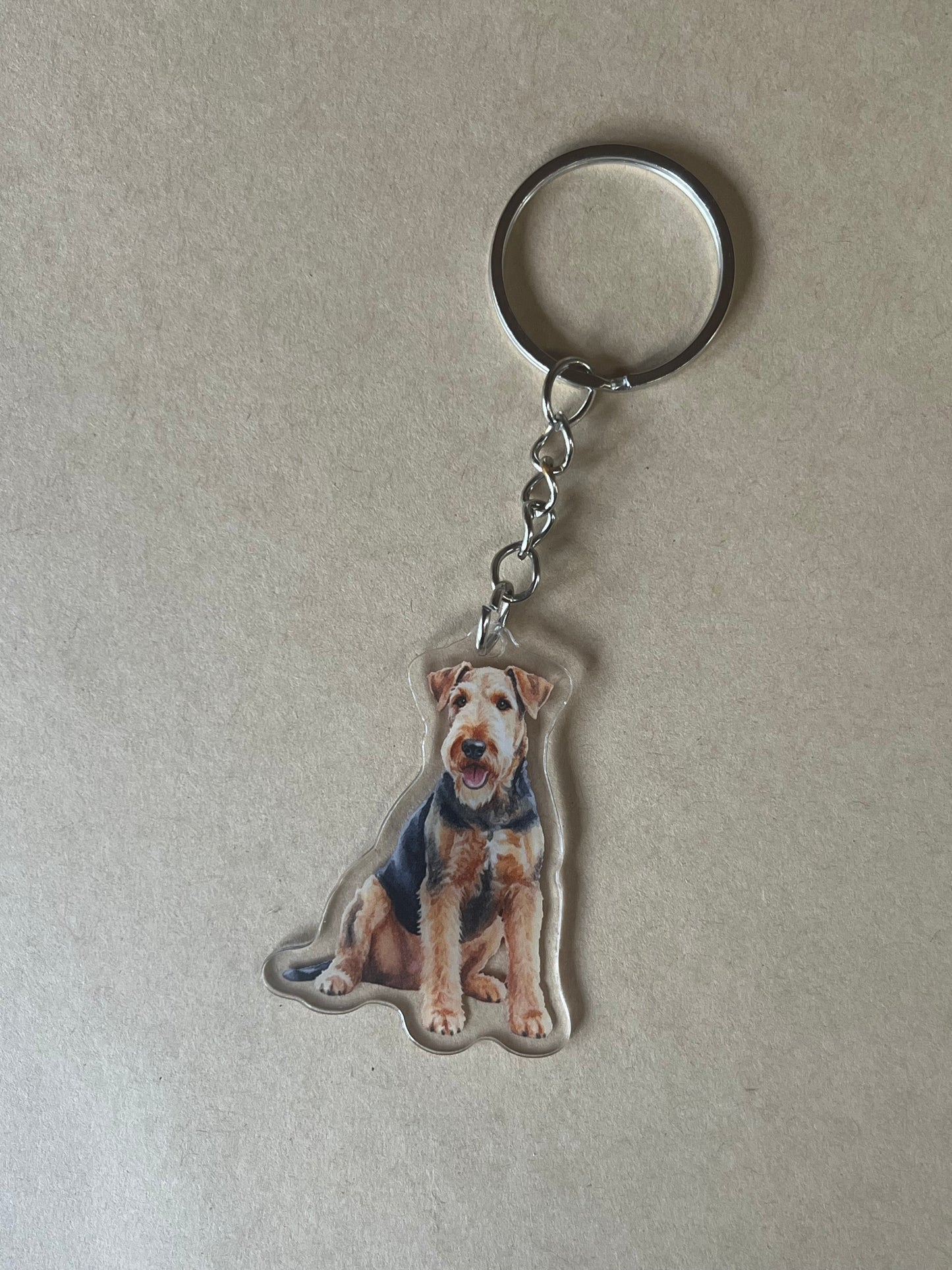 Airedale Terrier Keyring