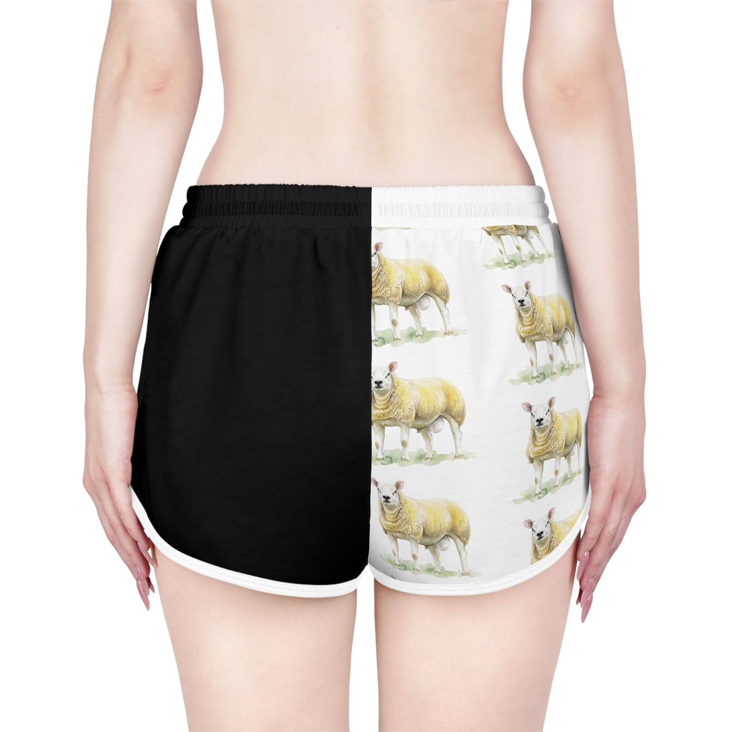 Texel Sheep Black & White Relaxed Shorts