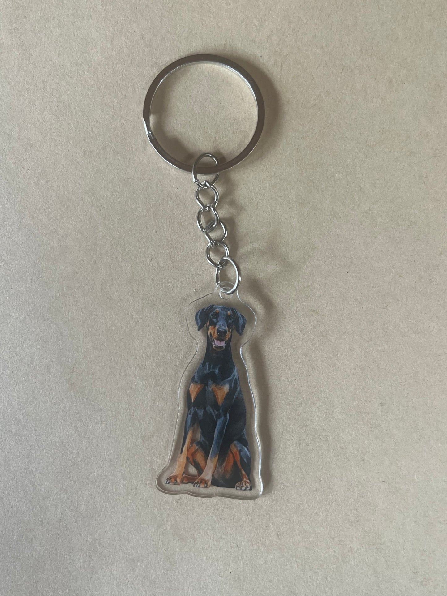 Doberman Keyring