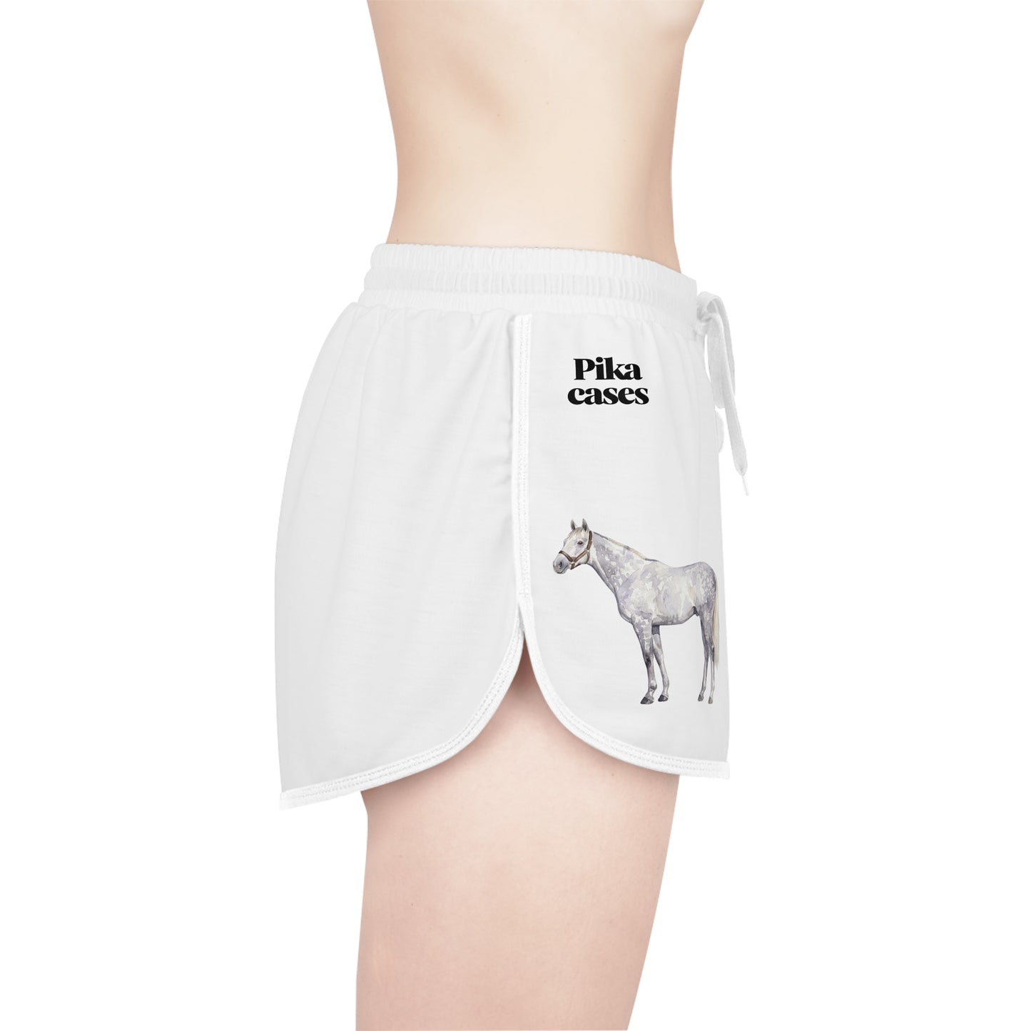 Horse Black & White Relaxed Shorts