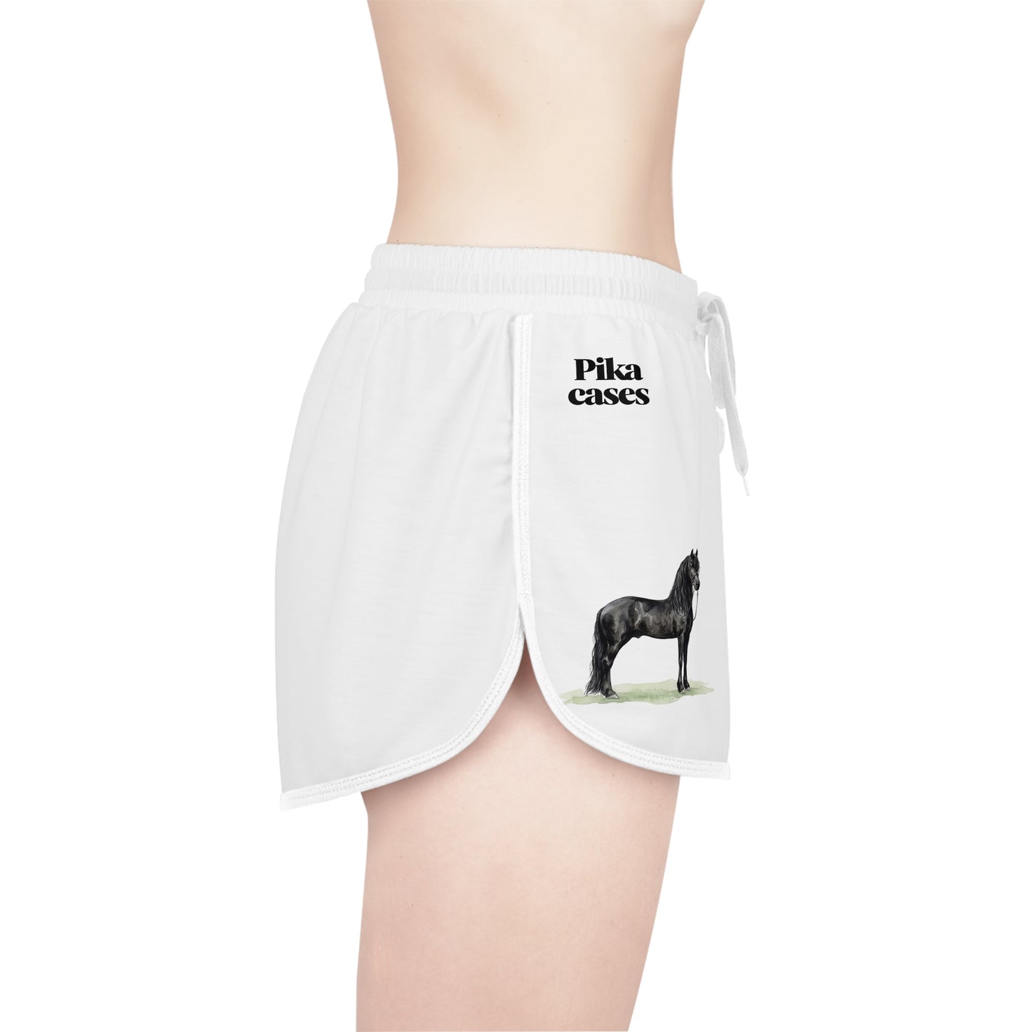 Horse Black & White Relaxed Shorts