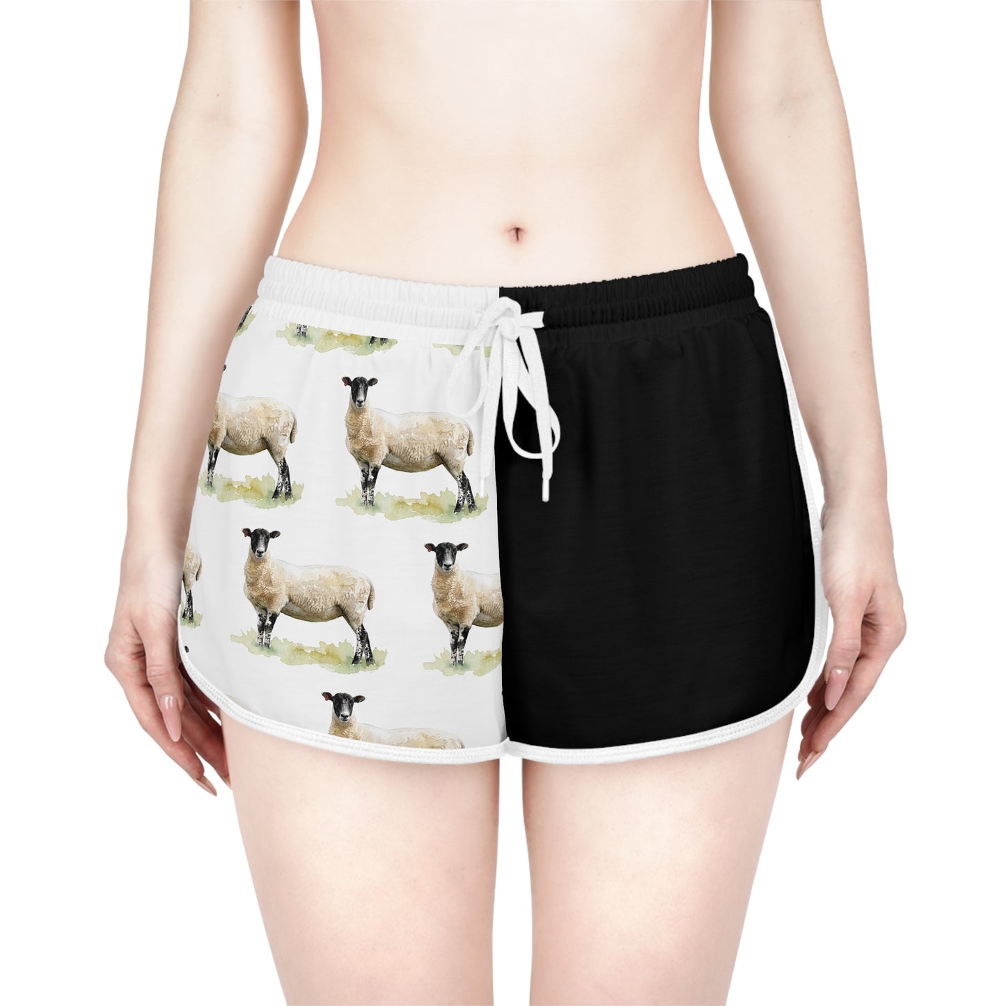 Mule Ewe Black & White Relaxed Shorts