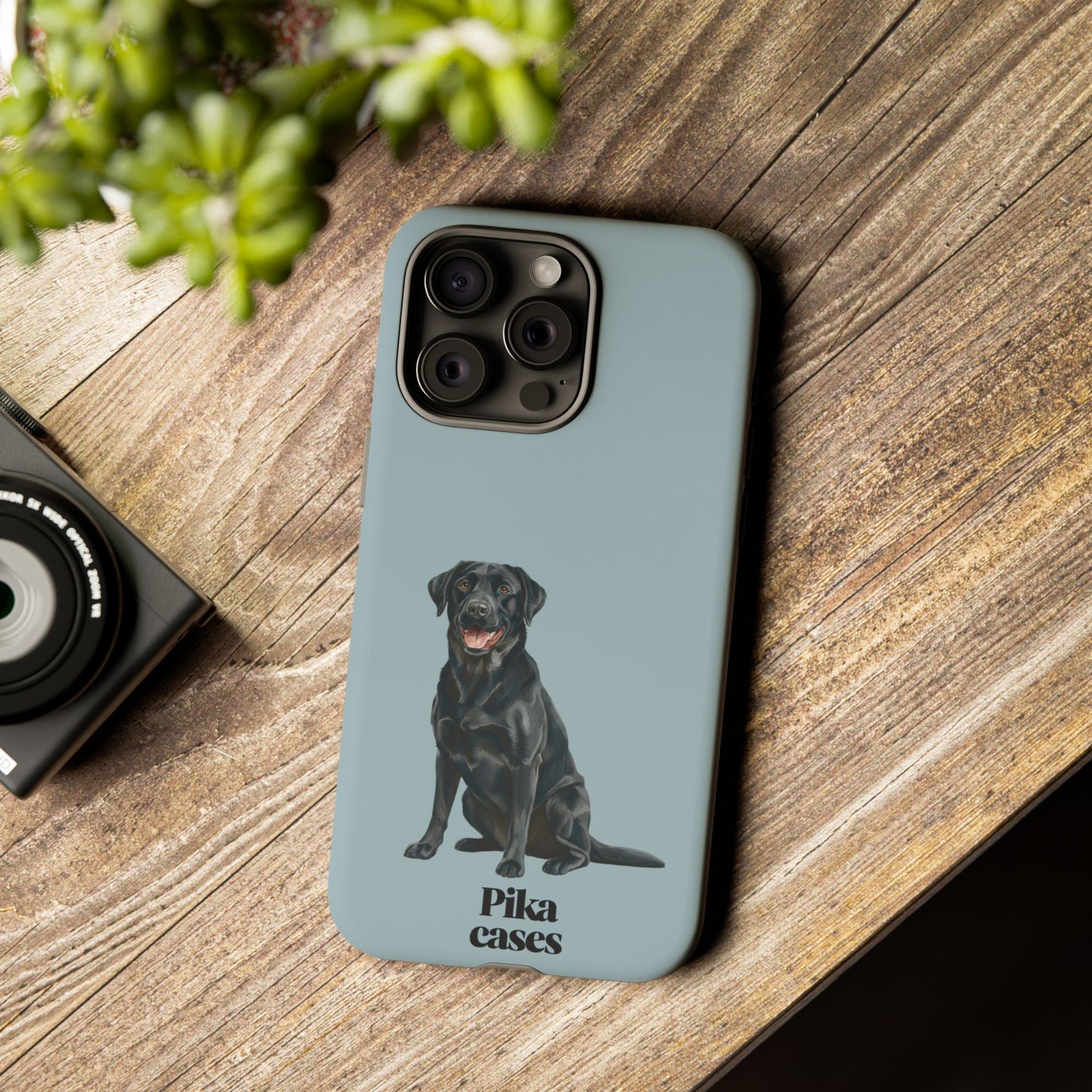 Black Labrador phone case