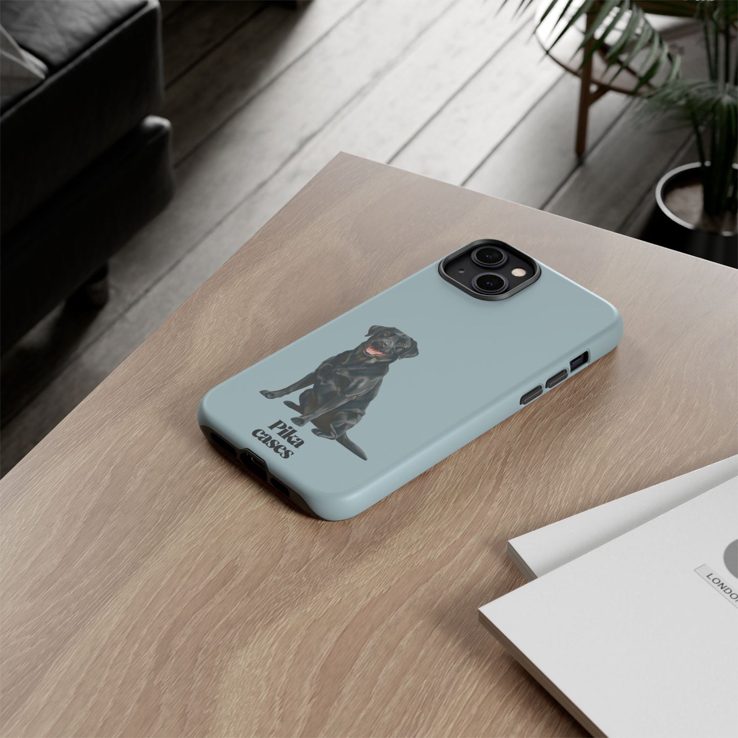 Black Labrador phone case