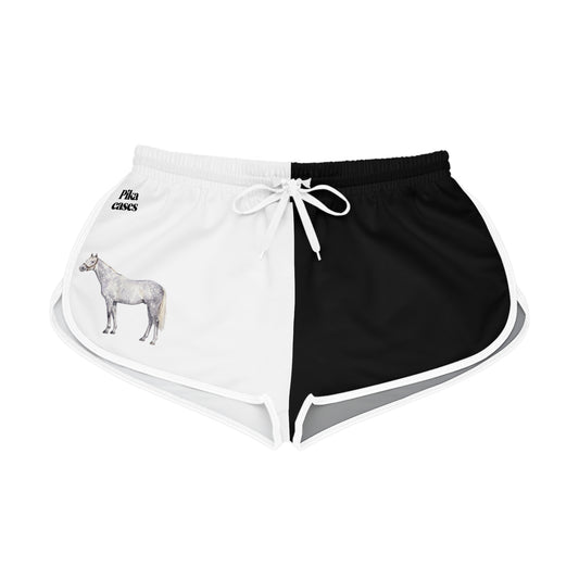 Horse Black & White Relaxed Shorts