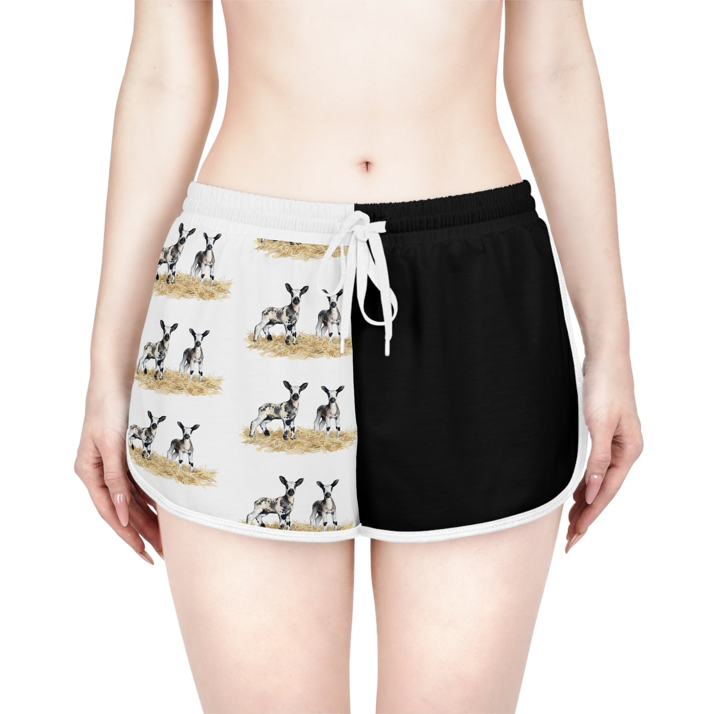 Blue Faced Leicester Black & White Relaxed Shorts