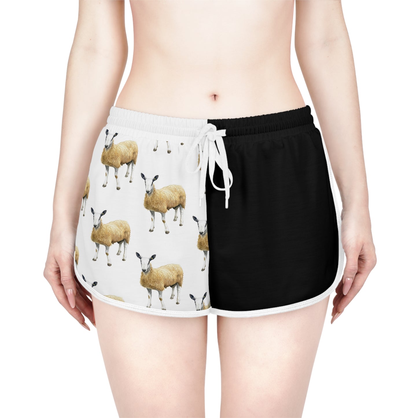 Blue Faced Leicester Black & White Relaxed Shorts