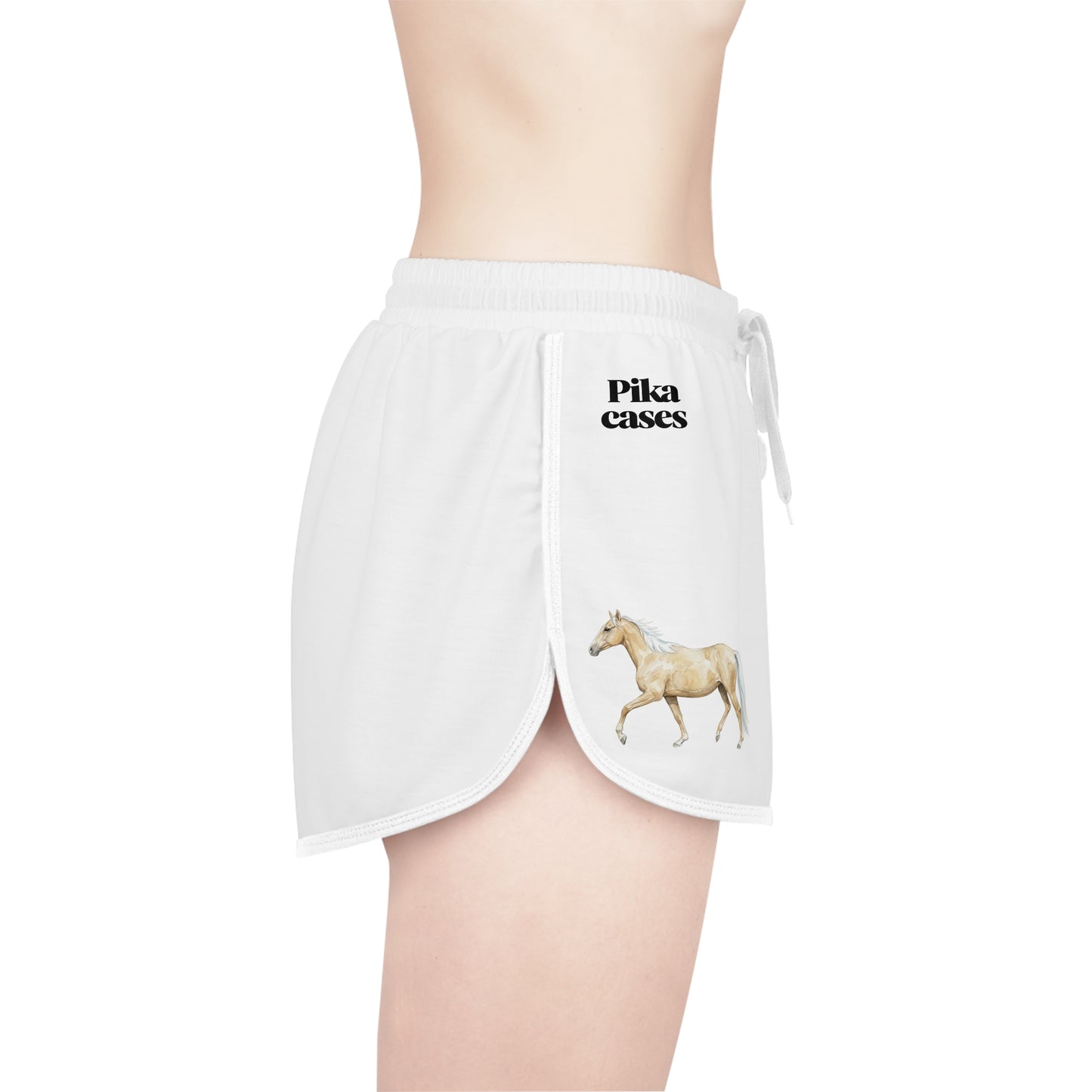 Horse Black & White Relaxed Shorts