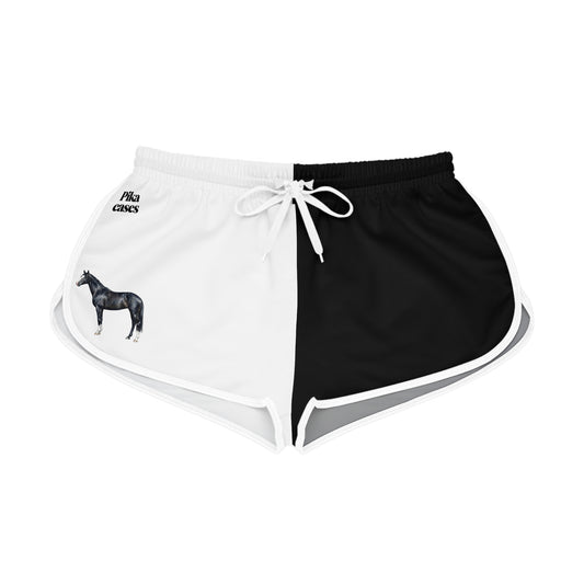Horse Black & White Relaxed Shorts