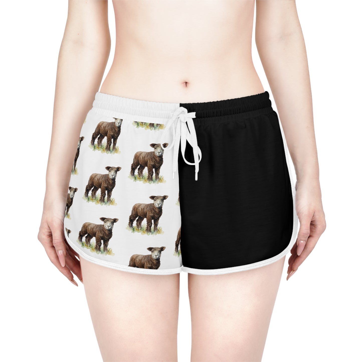 Coloured Ryeland Black & White Relaxed Shorts