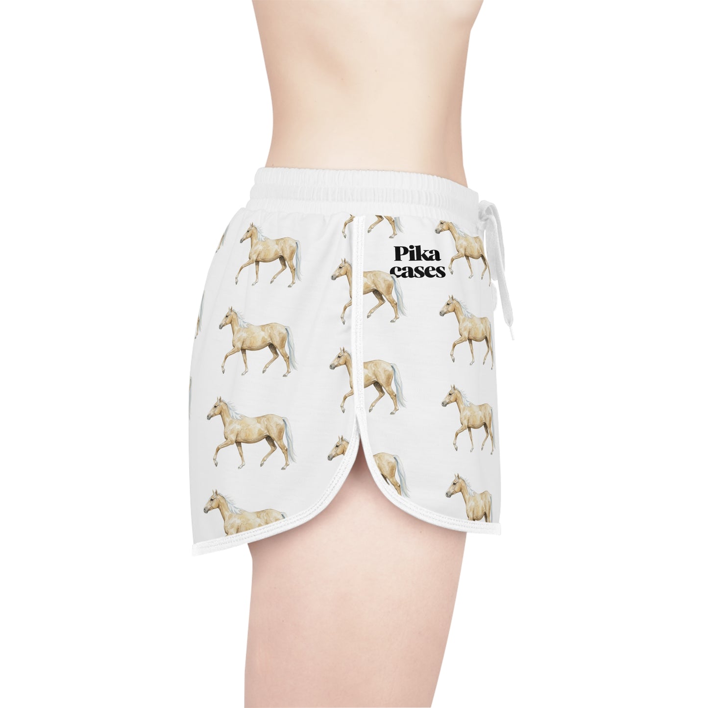 Horse Black & White Relaxed Shorts