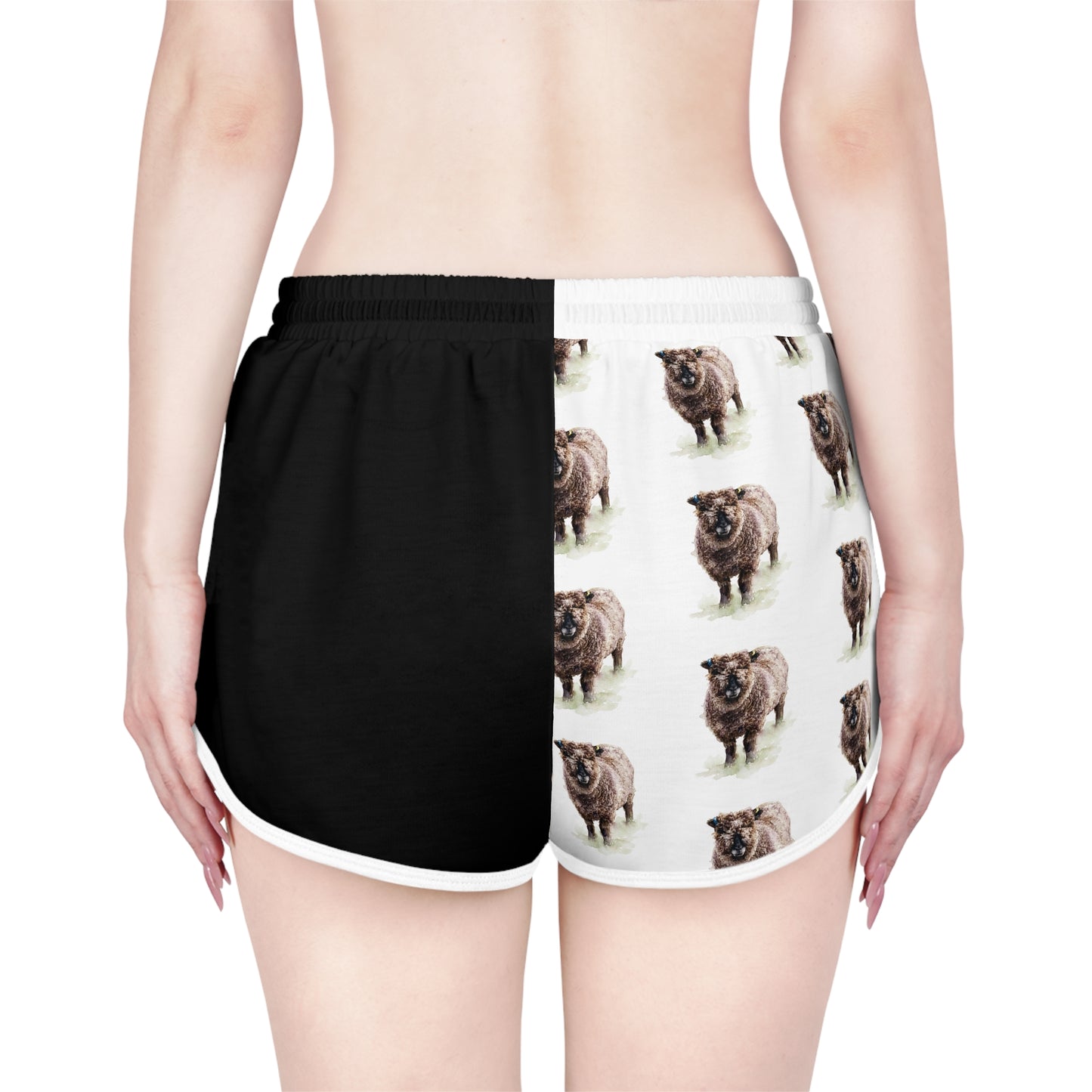 Coloured Ryeland Black & White Relaxed Shorts