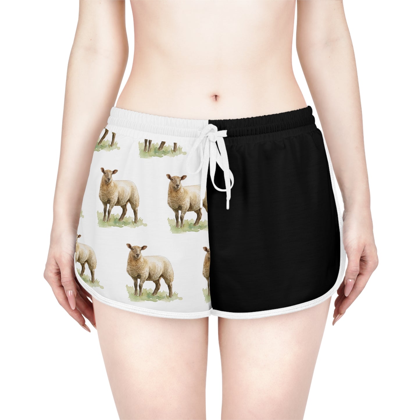 Mule Ewe Black & White Relaxed Shorts