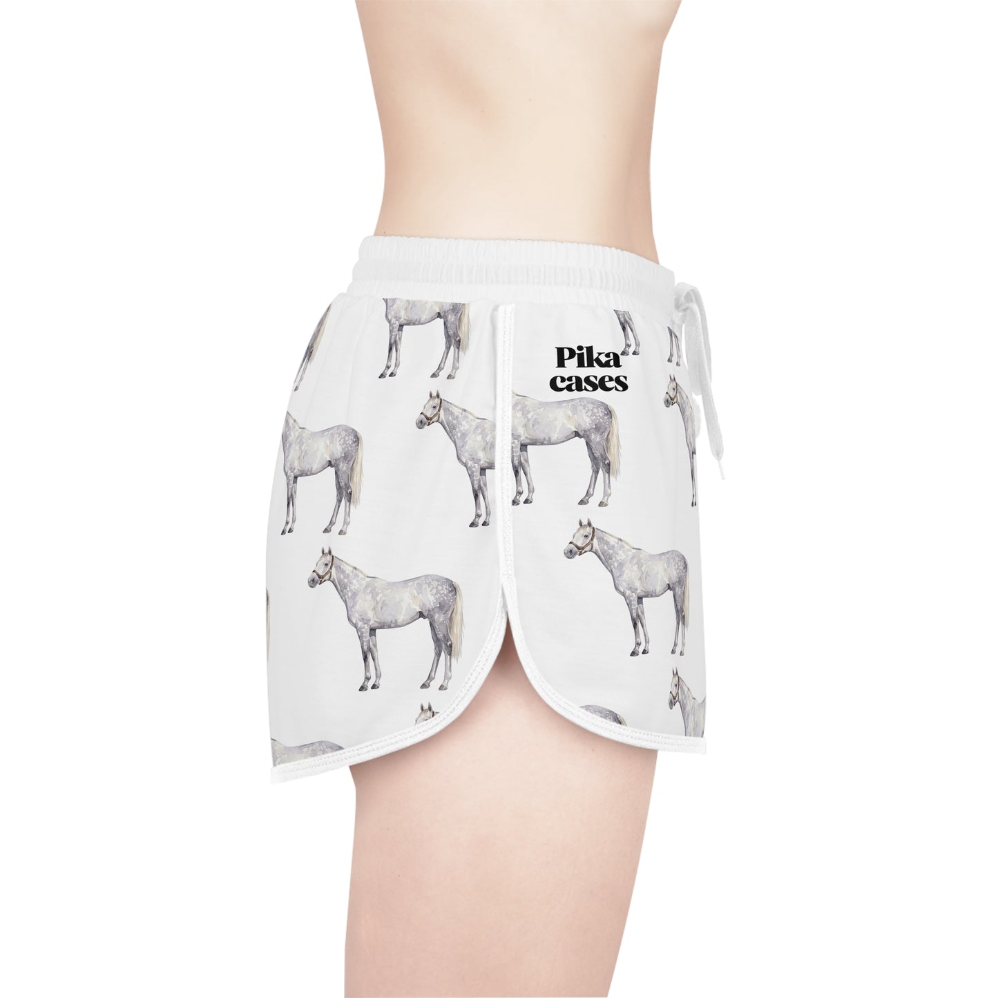 Horse Black & White Relaxed Shorts