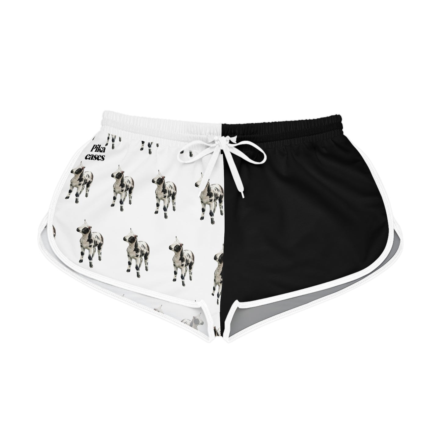 Dutch Spotted Black & White Relaxed Shorts