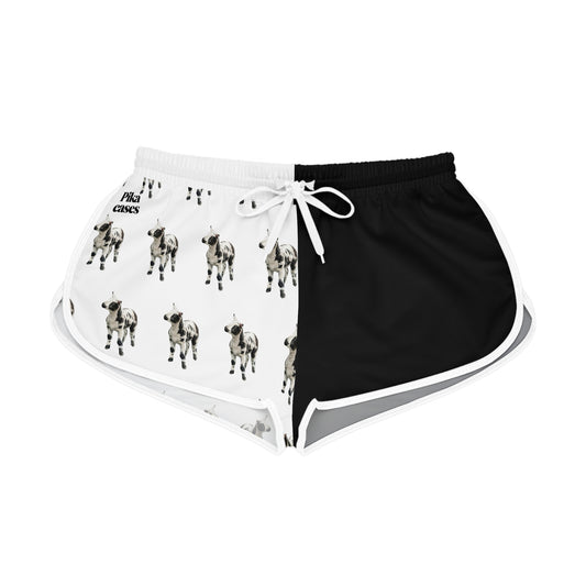 Dutch Spotted Black & White Relaxed Shorts