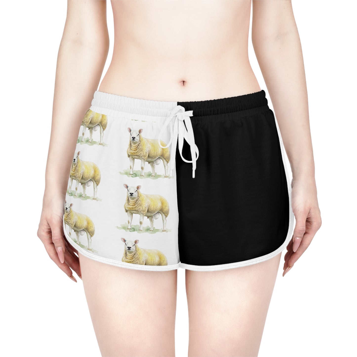 Texel Sheep Black & White Relaxed Shorts