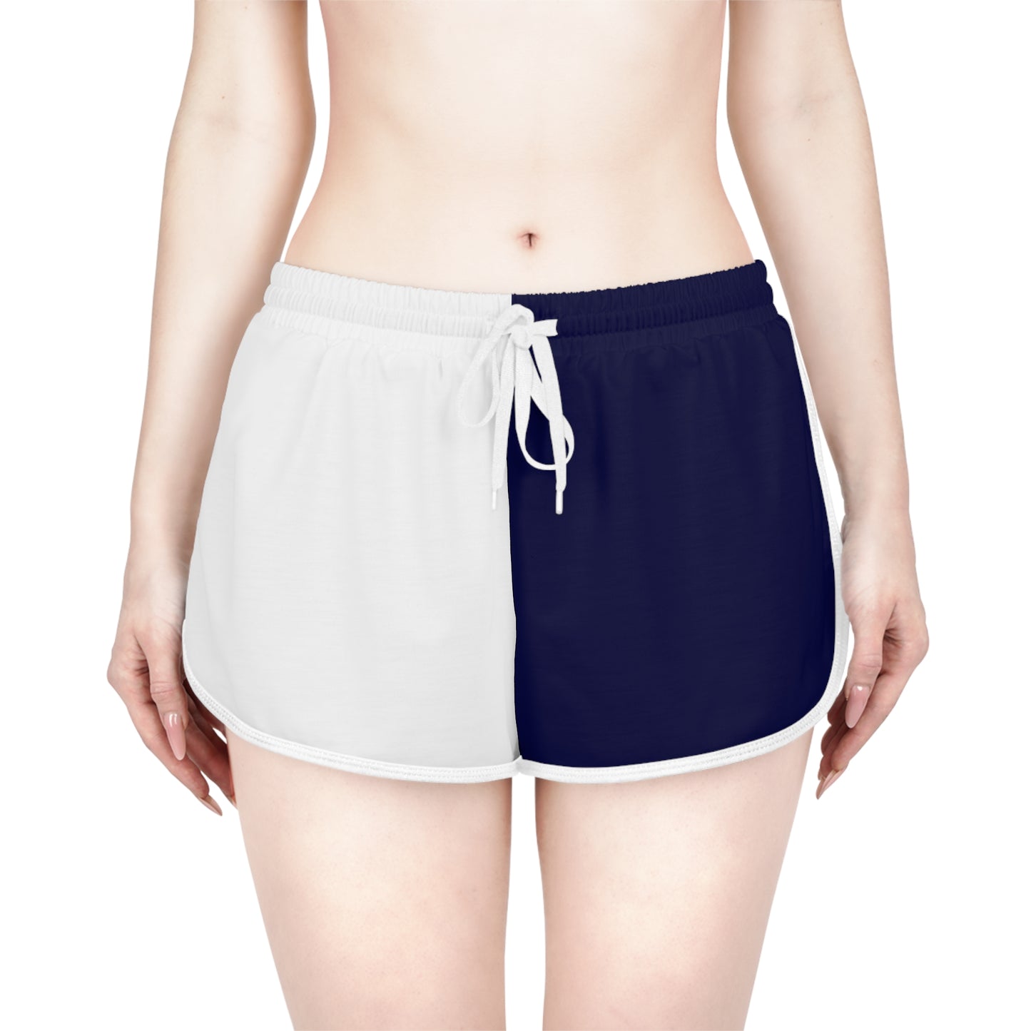 Navy & White Relaxed Shorts