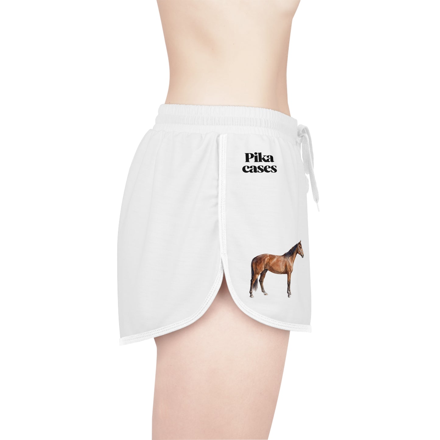 Horse Black & White Relaxed Shorts