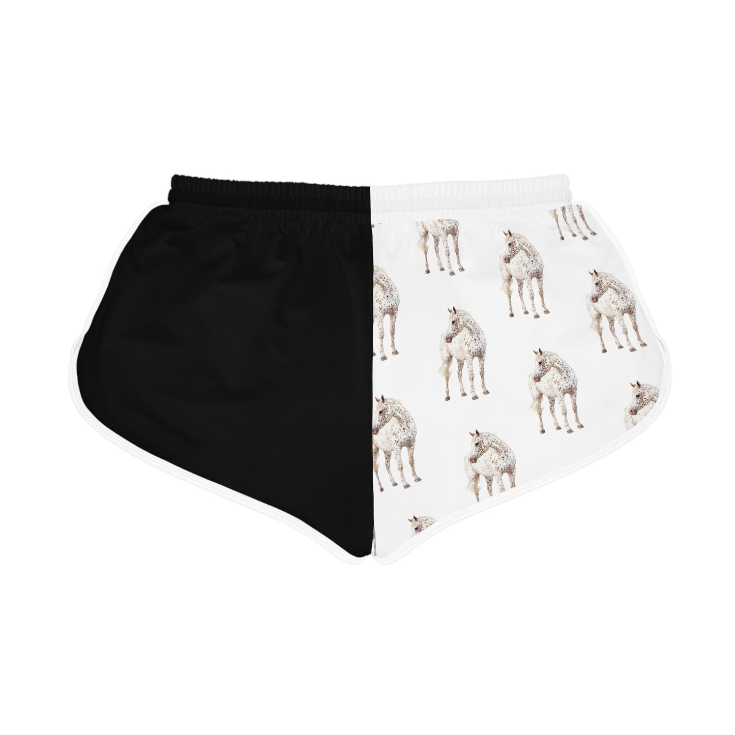 Horse Black & White Relaxed Shorts