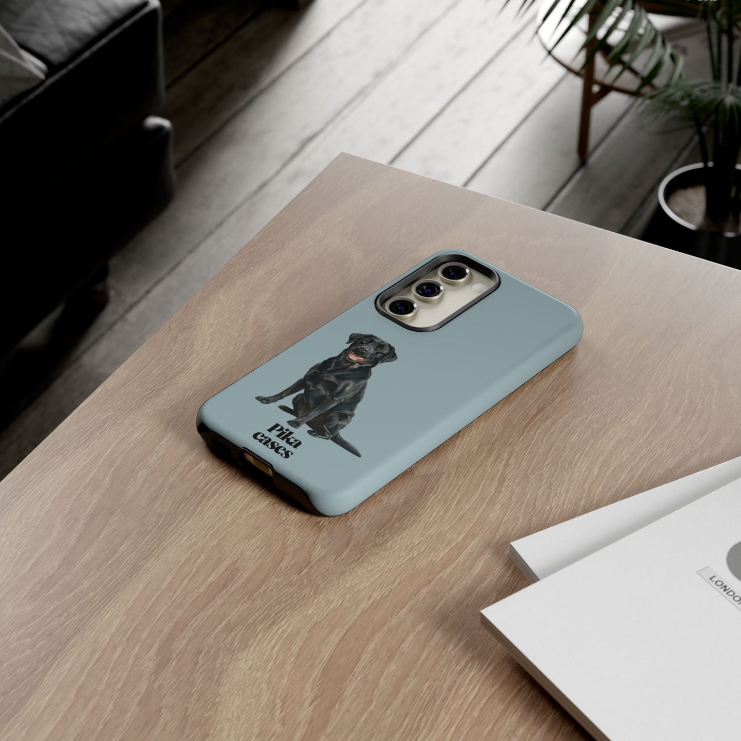 Black Labrador phone case