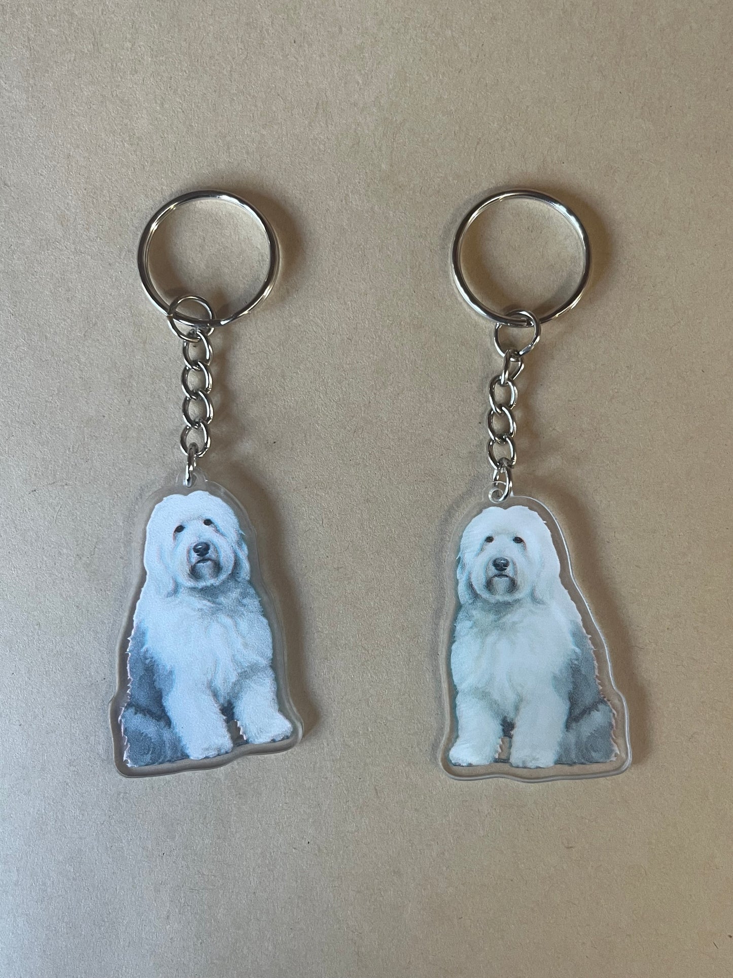 Old English Sheepdog Keyring