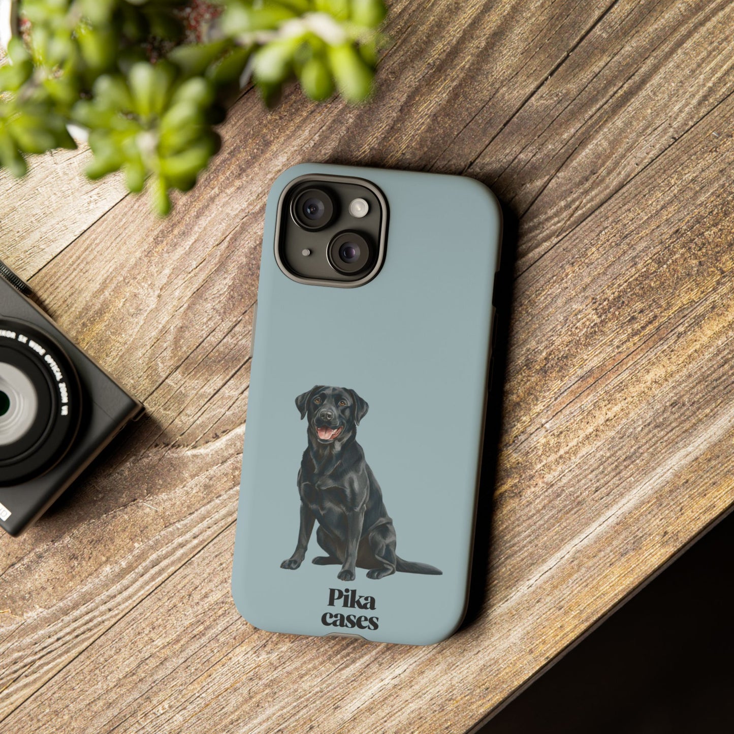 Black Labrador phone case