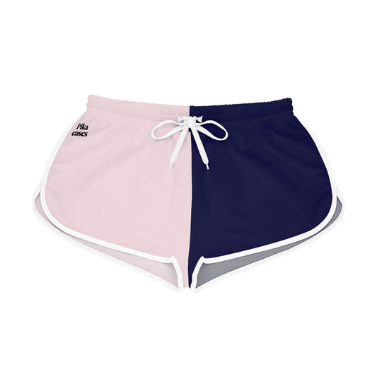 Navy & Pink Relaxed Shorts
