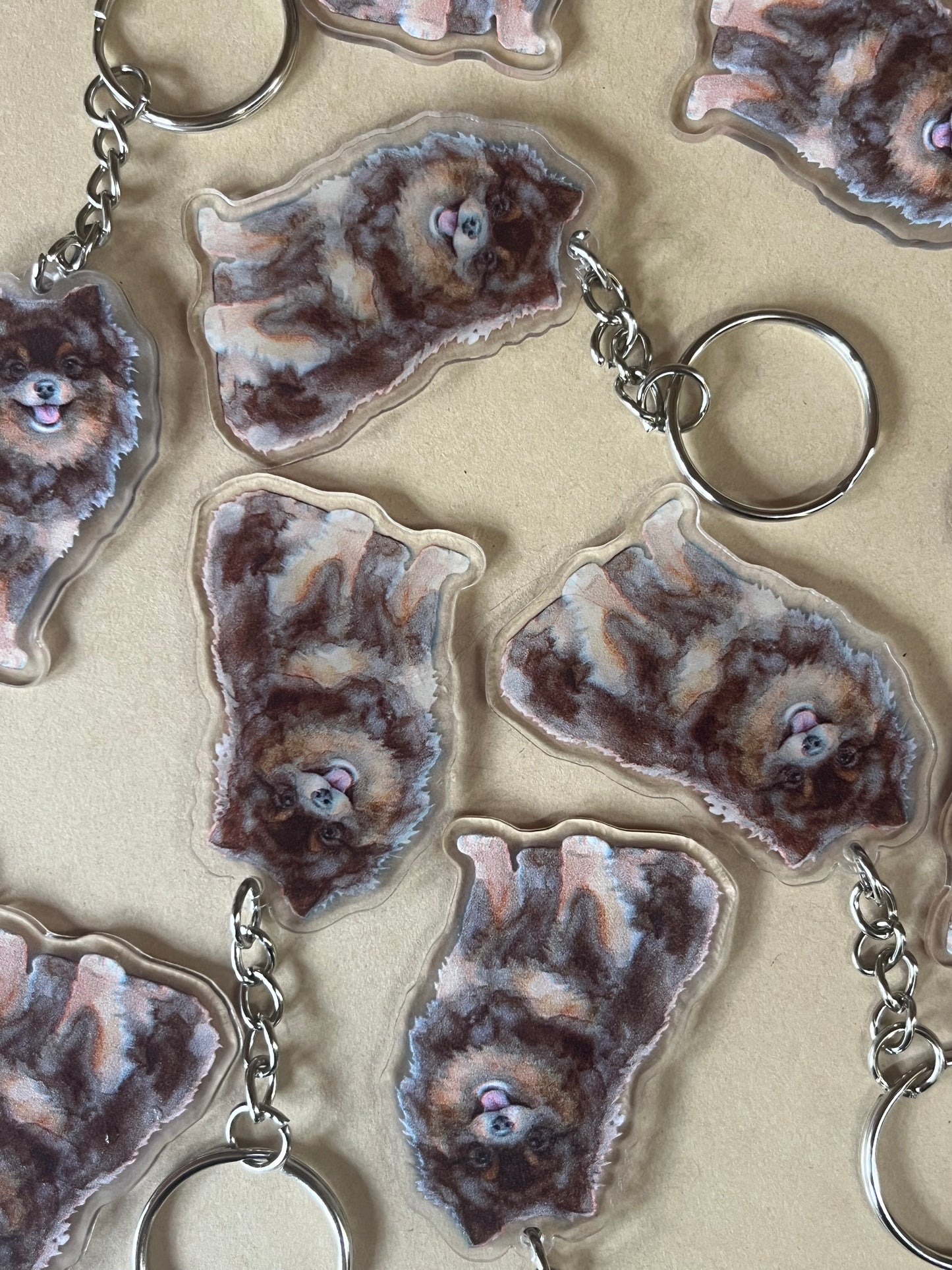 Pomeranian Keyring