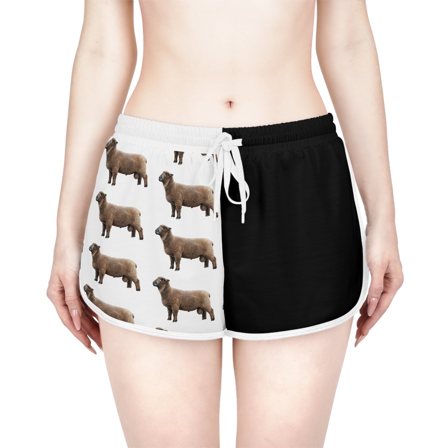 Coloured Ryeland Black & White Relaxed Shorts