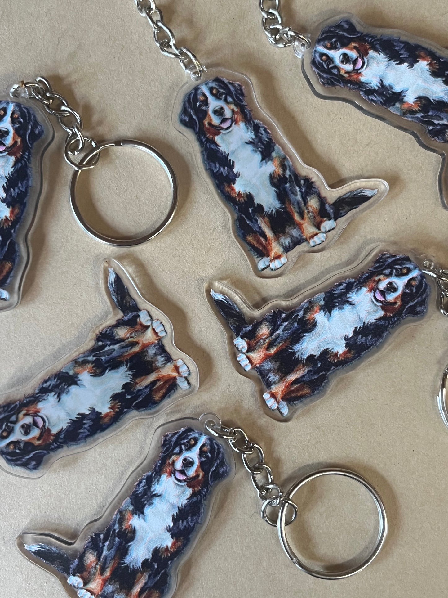 Bernese Mountain Dog Keyring