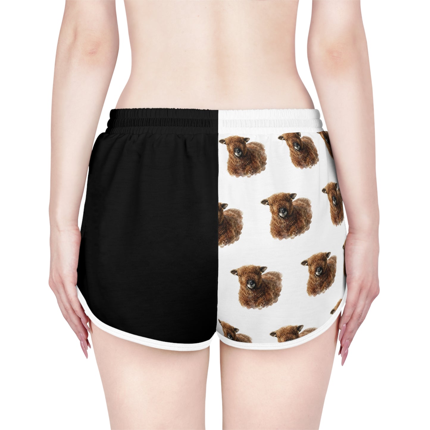 Coloured Ryeland Black & White Relaxed Shorts