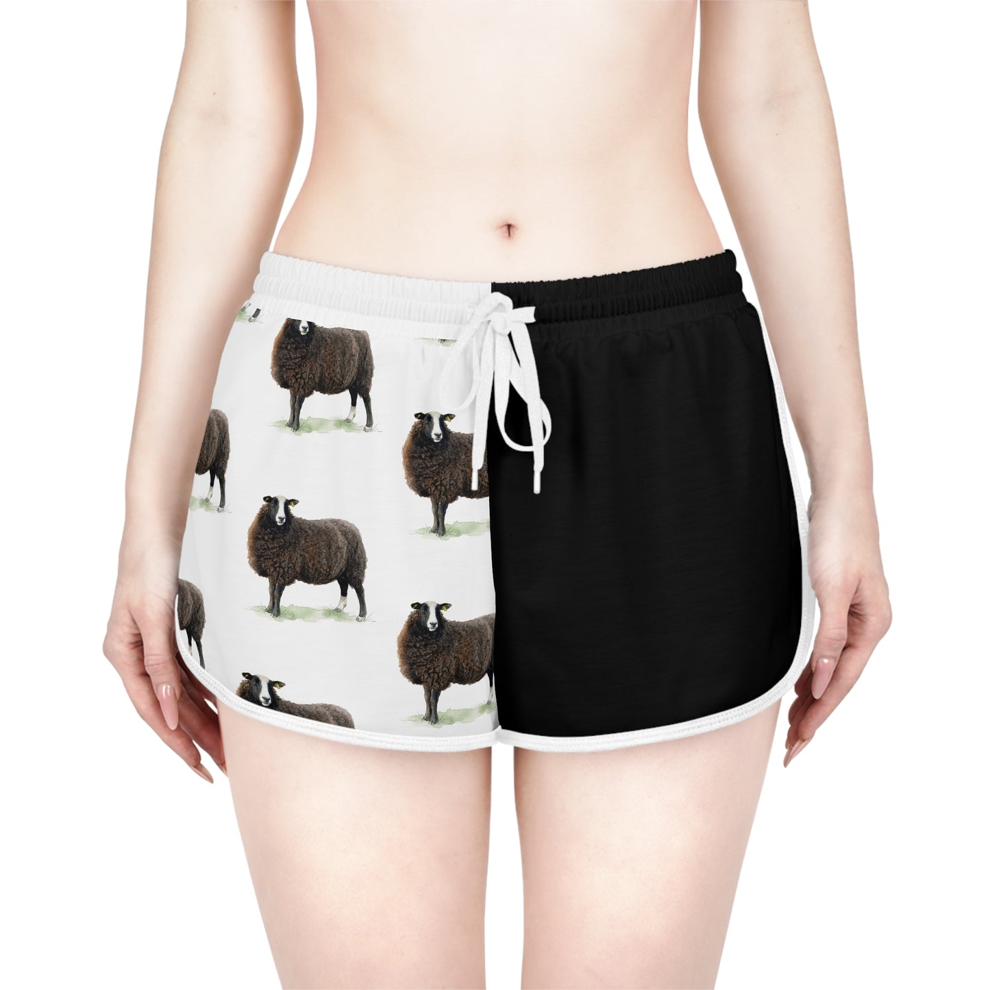 Zwartble Black & White Relaxed Shorts