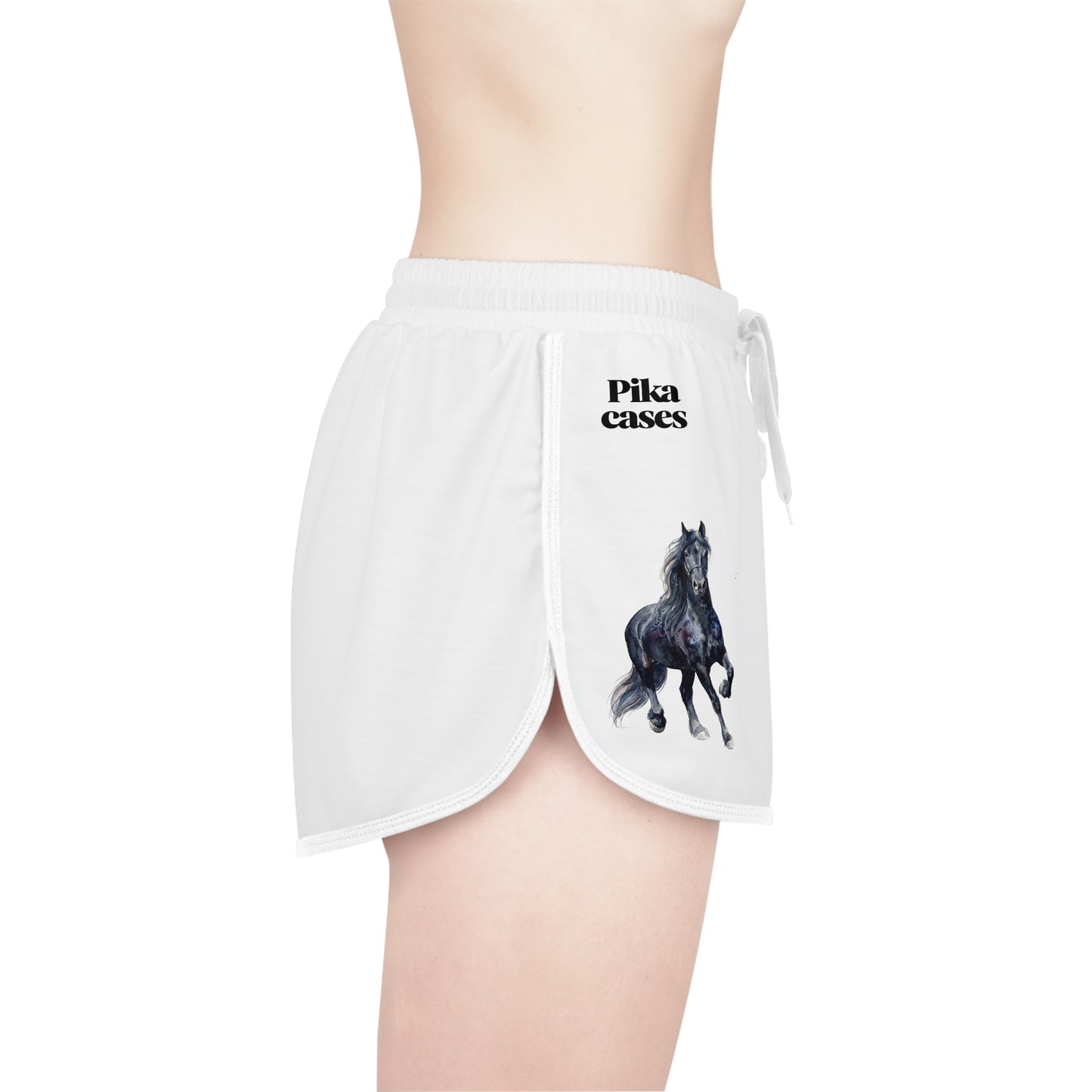Horse Black & White Relaxed Shorts
