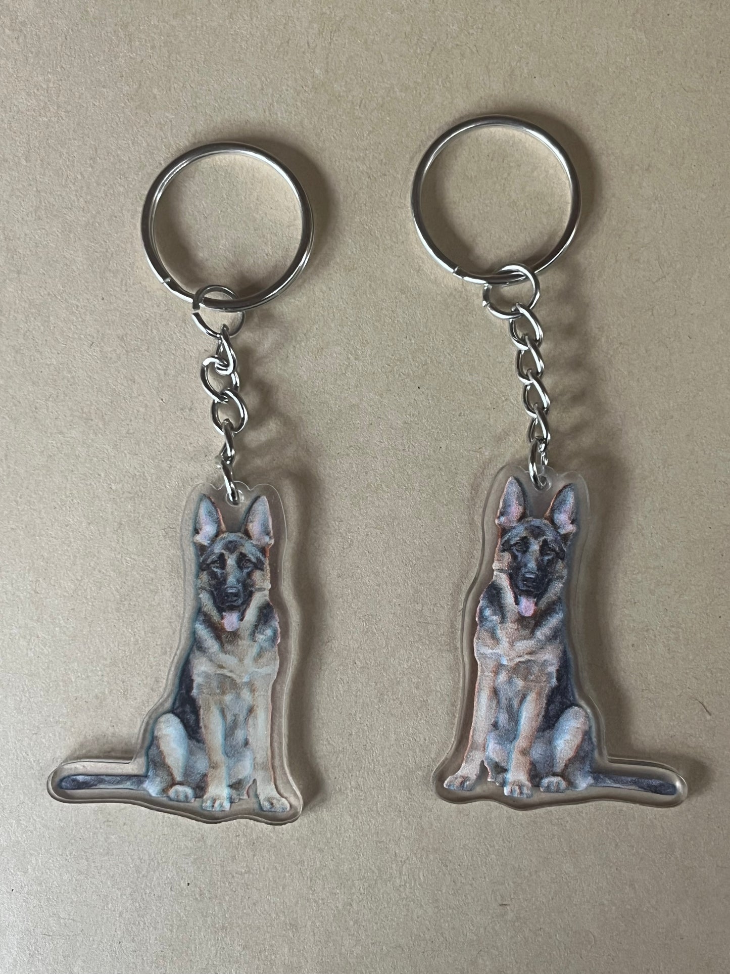 German Shepherd Keyring