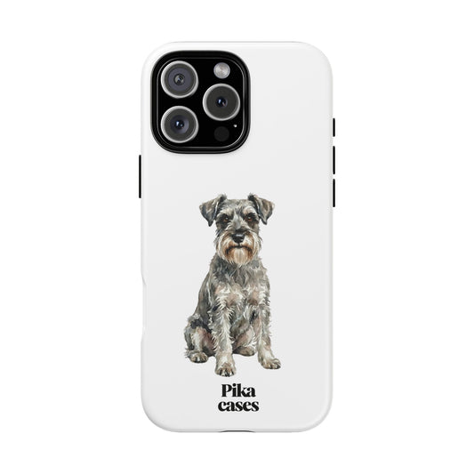 Schnauzer Phone Case – Cute Realistic Dog Portrait Protective Phone Cover