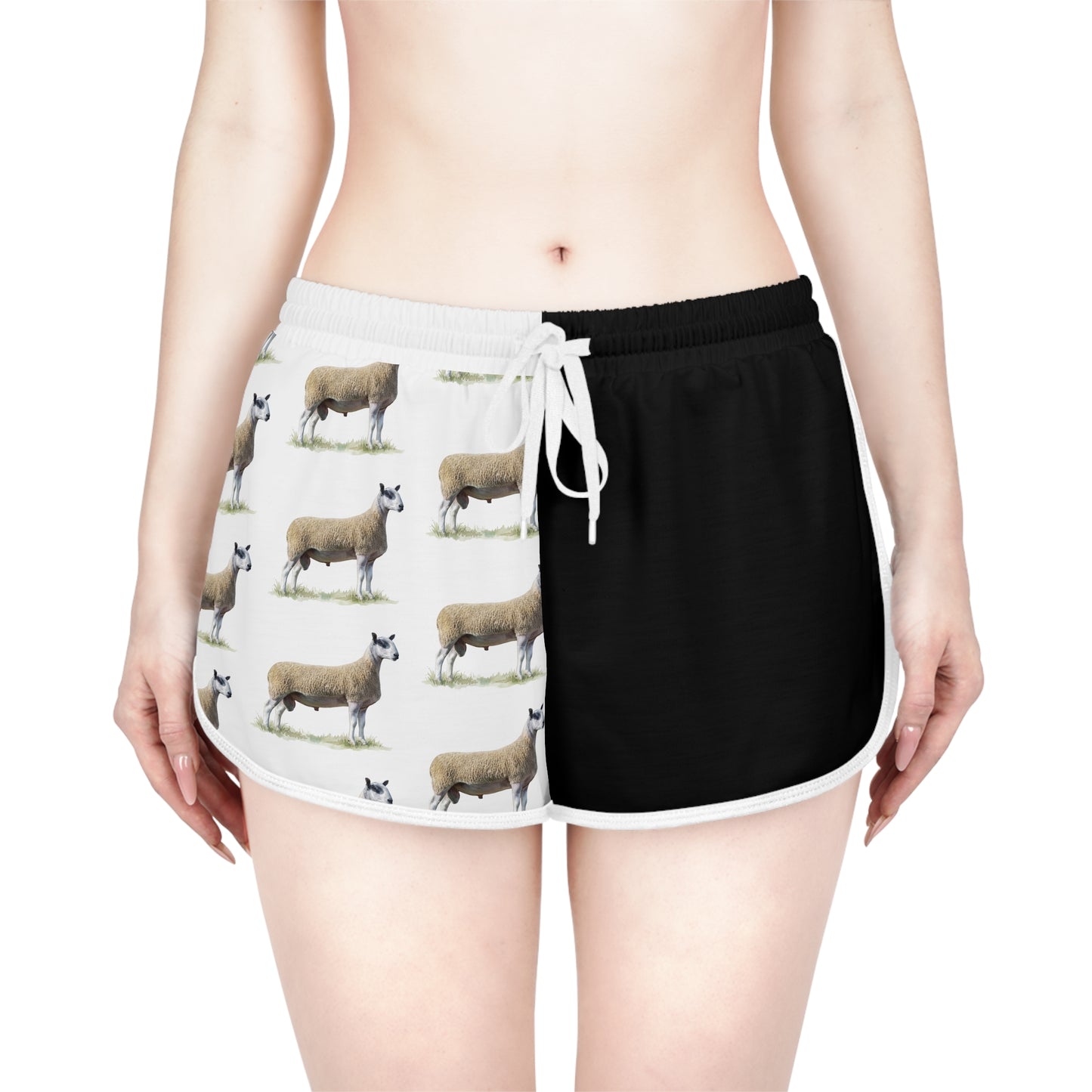 Blue Faced Leicester Black & White Relaxed Shorts