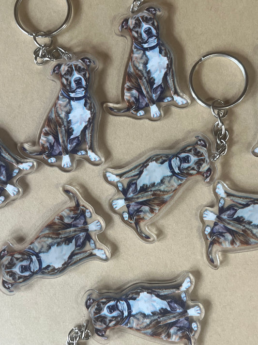 Staffy Keyring
