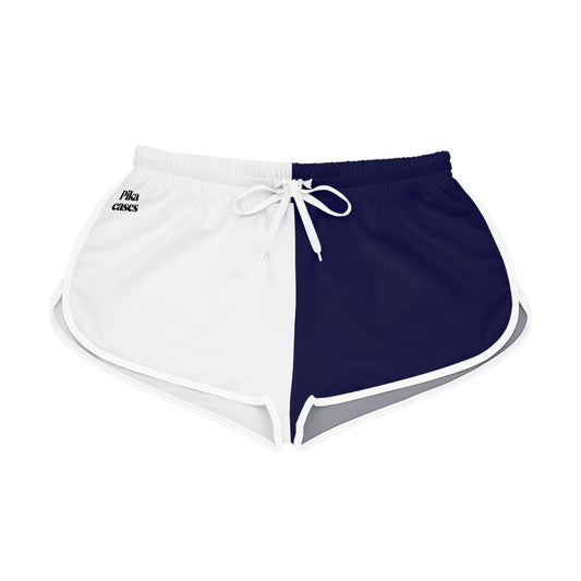 Navy & White Relaxed Shorts
