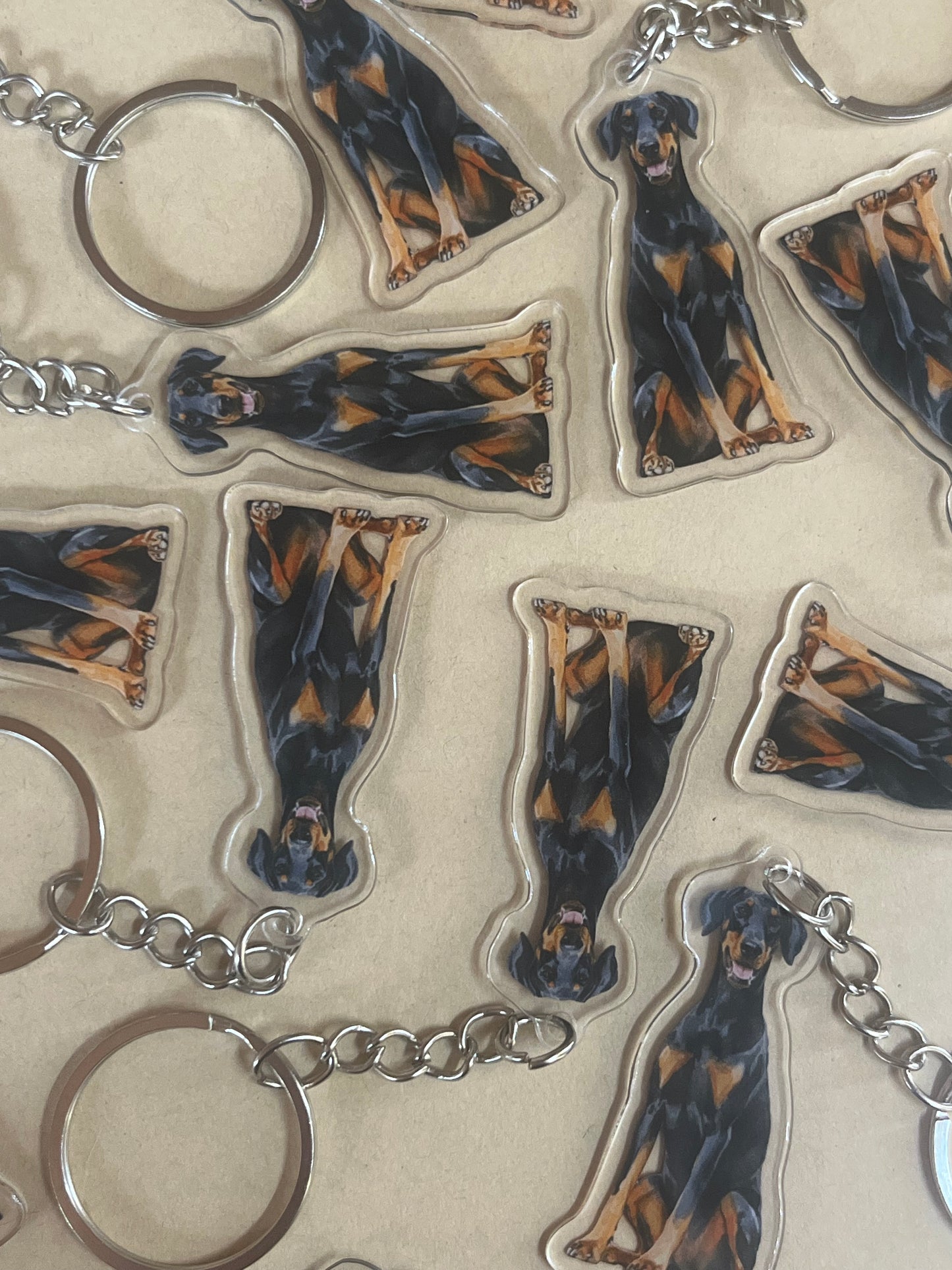 Doberman Keyring