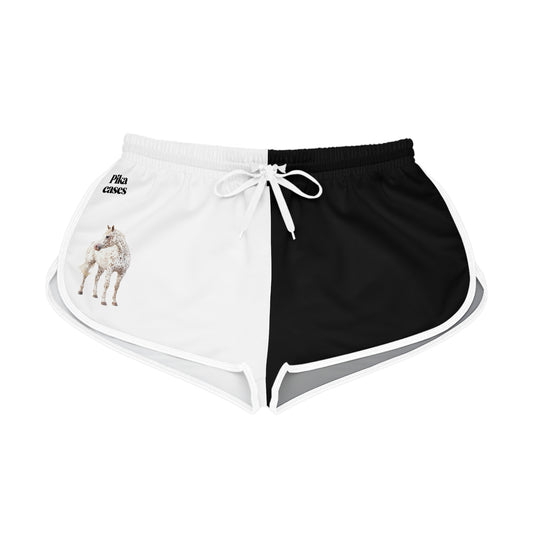 Horse Black & White Relaxed Shorts