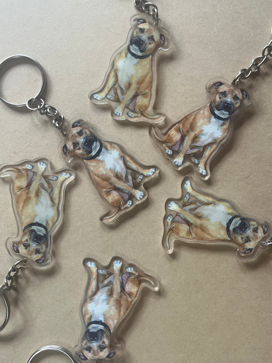 Staffy Keyring