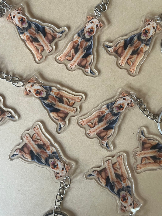 Airedale Terrier Keyring